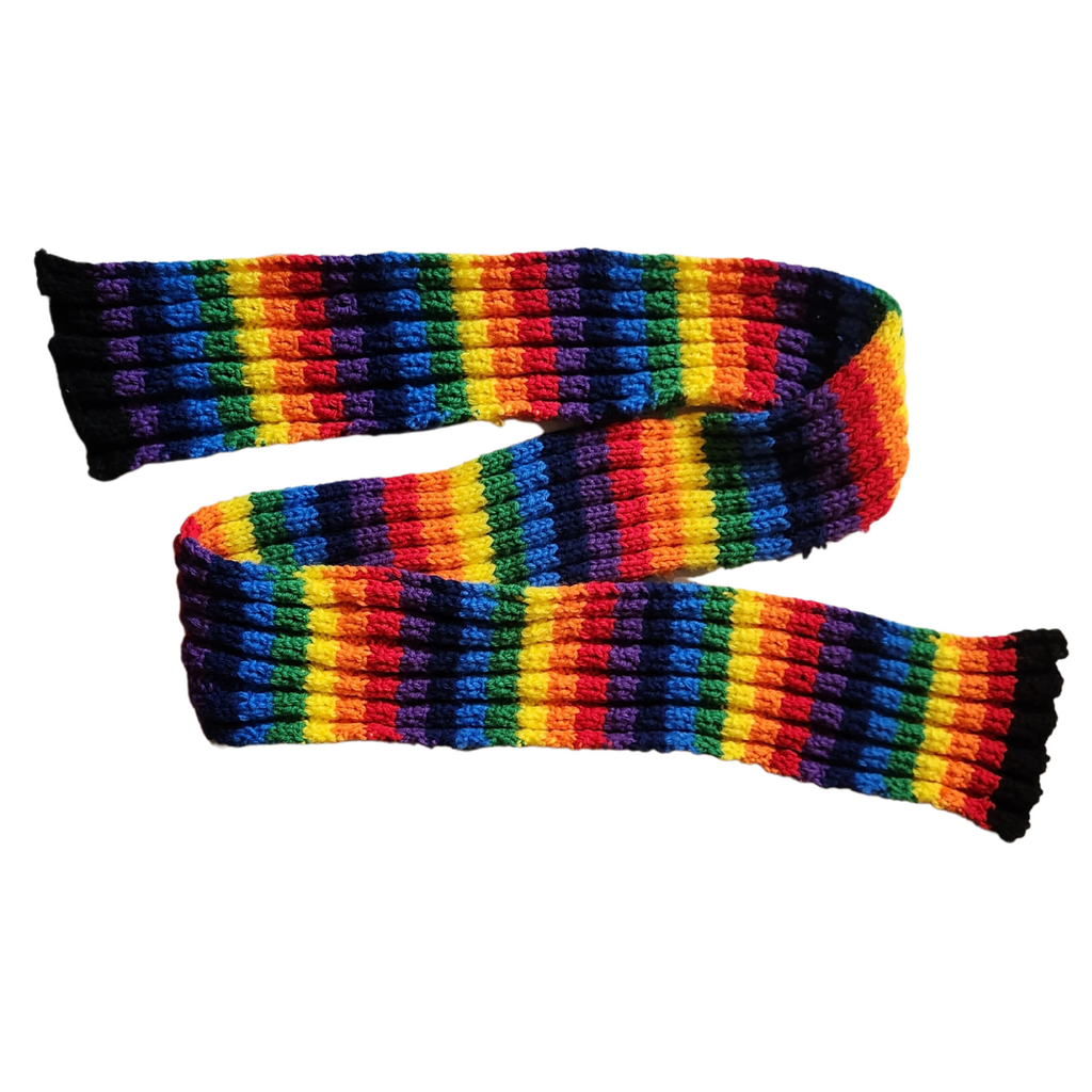 Rainbow Tweed Cable Scarf Knitting Pattern: Beginner-Friendly (PDF Pattern)