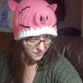 Crochet Pig Hat Pattern - Adult Size (PDF Pattern)