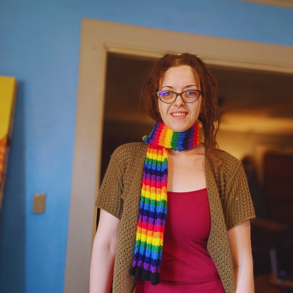Rainbow Tweed Cable Scarf Knitting Pattern: Beginner-Friendly (PDF Pattern)