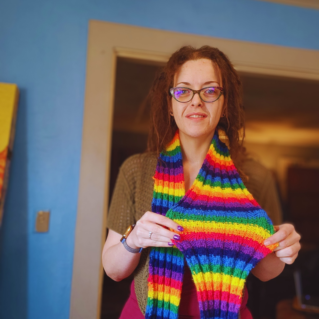 Rainbow Tweed Cable Scarf Knitting Pattern: Beginner-Friendly (PDF Pattern)