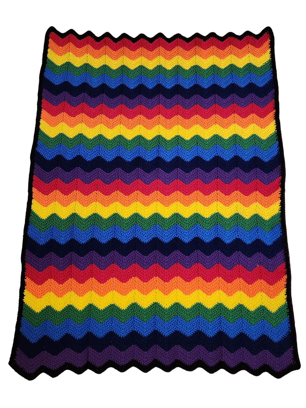 Rainbow Chevron Pride Blanket - Crochet Pattern