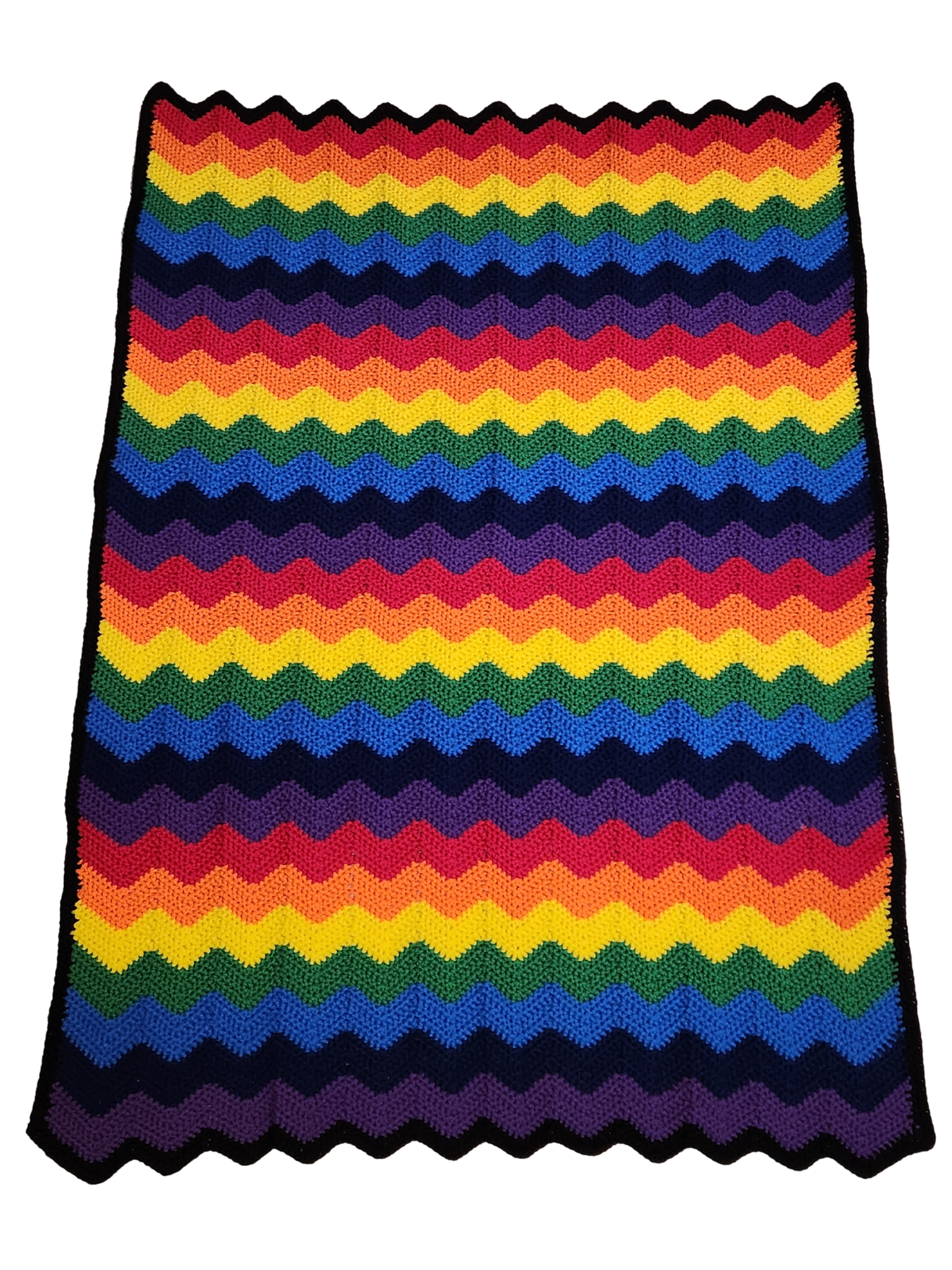 Rainbow Chevron Pride Blanket - Crochet Pattern