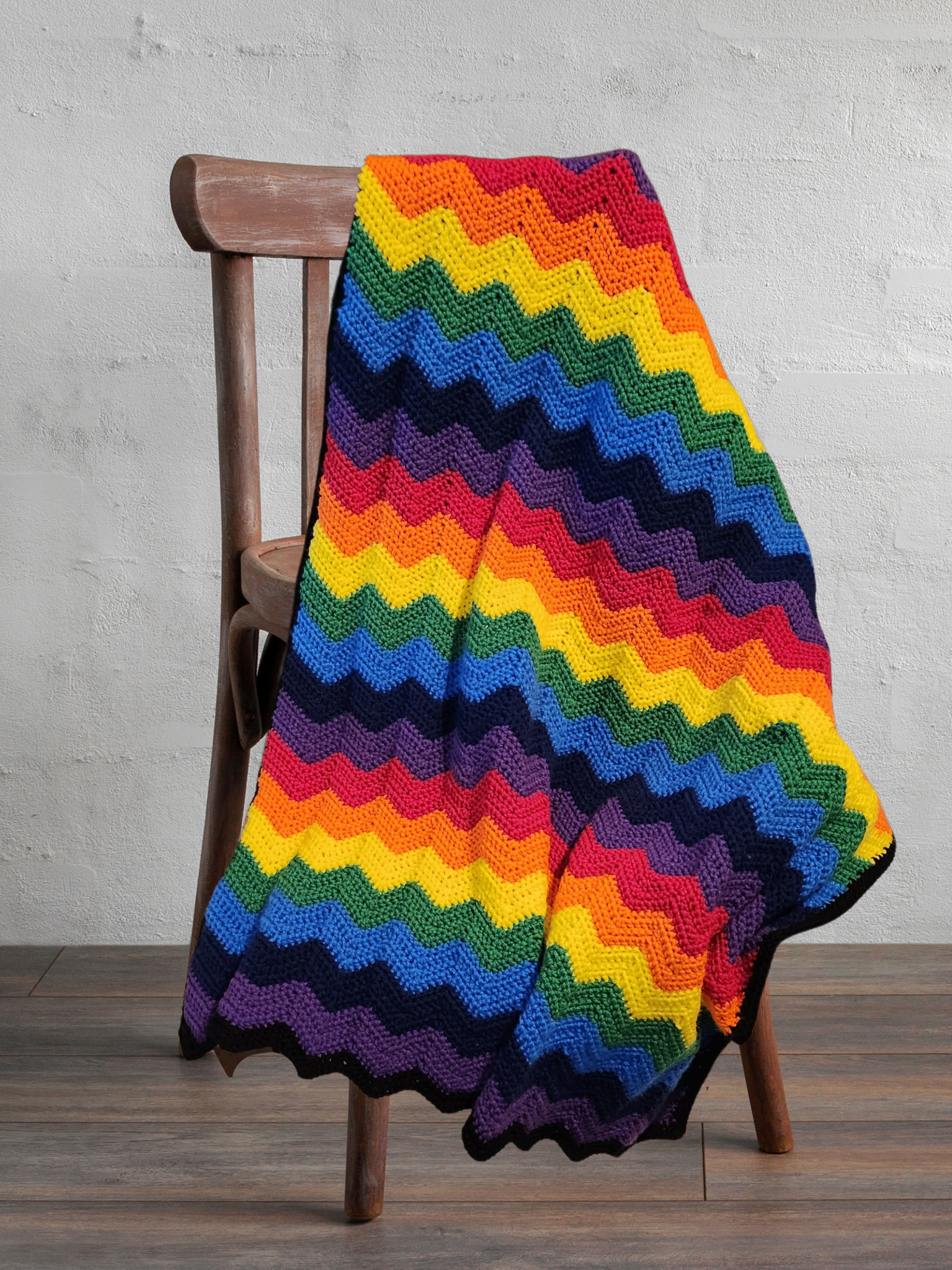 Rainbow Chevron Pride Blanket - Crochet Pattern